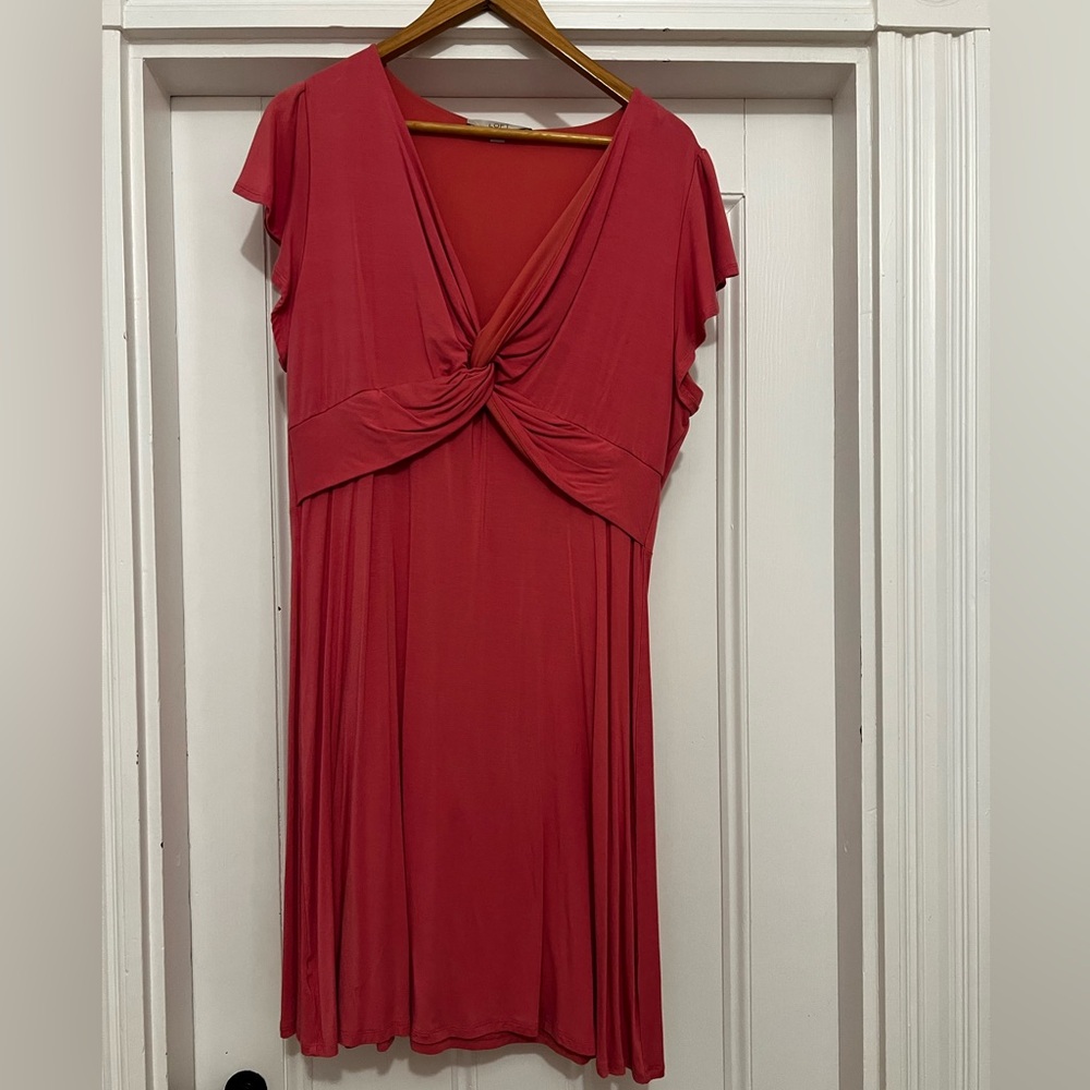 Pretty peach-pink summer dress, perfect for weddings. Worn once.